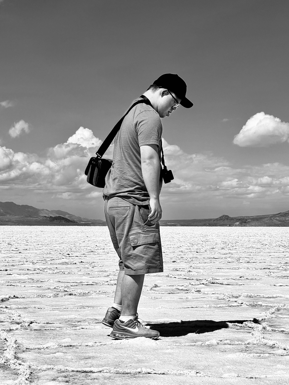 Andy on location, Salt Flats, Utah